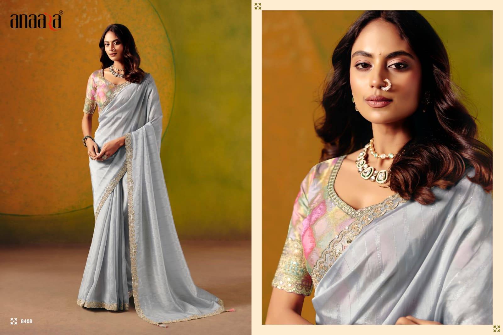 Anaara-8400 Series By Tathastu 8401 to 8408 Series Indian Traditional Bridal Wear Collection Beautiful Stylish Fancy Colorful Party Wear & Occasional Wear Silk Sarees At Wholesale Price